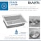 Ruvati 33"x22" Drop-in Topmount Kitchen Sink 16 Gauge SS Single Bowl RVM5001 - alternate 6